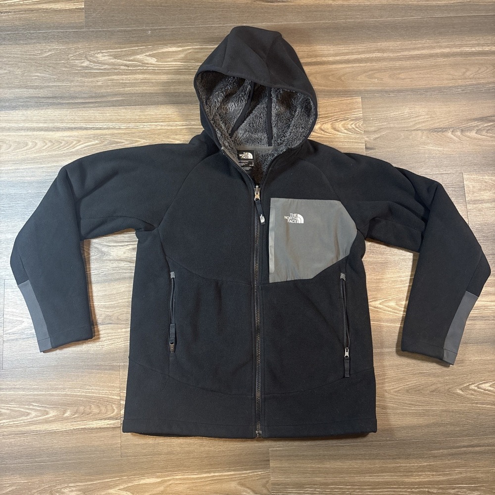 The North Face Boys Chimborazo Full Zip Hooded Fleece Jacket Size L